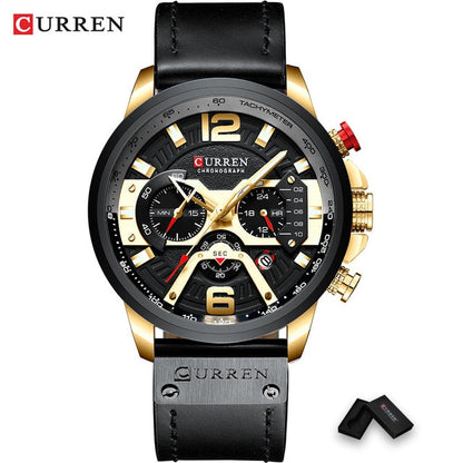 CURREN Casual Sport Watches for Men, Fashion Chronograph Wristwatch