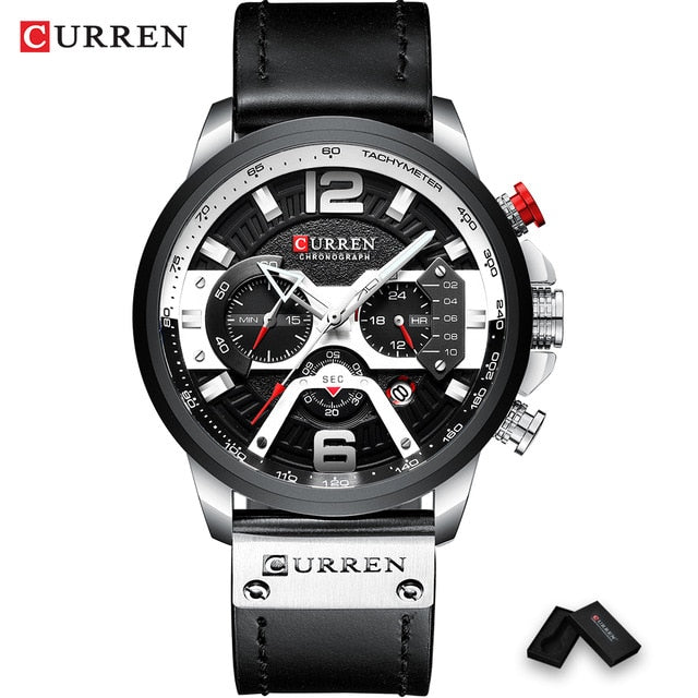 CURREN Casual Sport Watches for Men, Fashion Chronograph Wristwatch